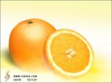PSCC绘制鲜美的橙子