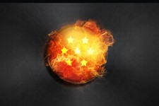 Photoshop制作火焰燃烧效果的球体设计教程