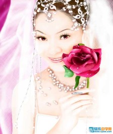 PS鼠绘漂亮的美女婚纱照