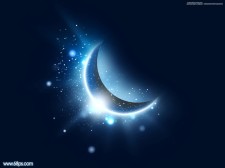 Photoshop鼠绘蓝色梦幻星光装饰的月亮