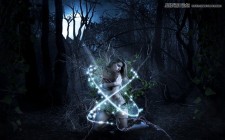 Photoshop合成森林中北树妖围困的仙子教程