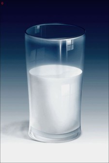 PS绘制装牛奶的杯子