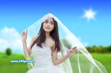 Photoshop抠图:保细节抠出背景杂乱的透明婚纱教程