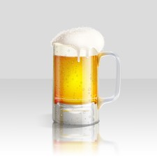 PS制作装满啤酒玻璃酒杯图片设计教程