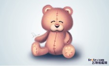 适用PS软件制作漂亮可爱毛绒小熊玩具图片设计教程