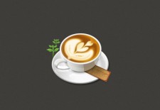用PS软件制作一杯热咖啡图片设计示例教程