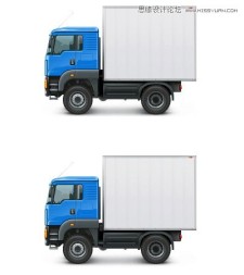 Photoshop设计教程：绘制矢量风格的小货车图标